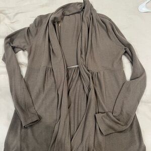 Amazon Women's Taupe Open Front Cardigan